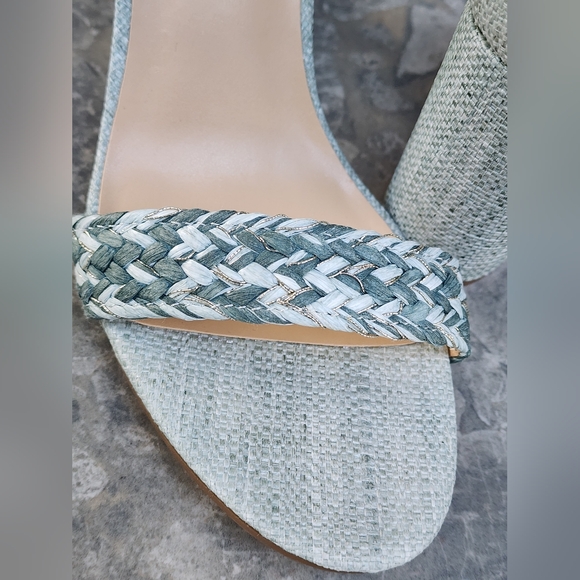 Bandolino Women's Sage/Mint Woven Armory Block Heel Dress Sandals Size 9 - Picture 13 of 13